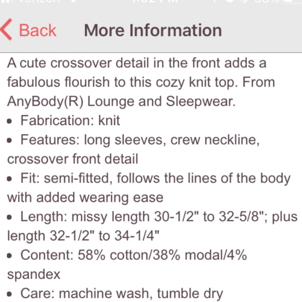 AnyBody Crossover wrap long sleeve Top XS black - Picture 6 of 7